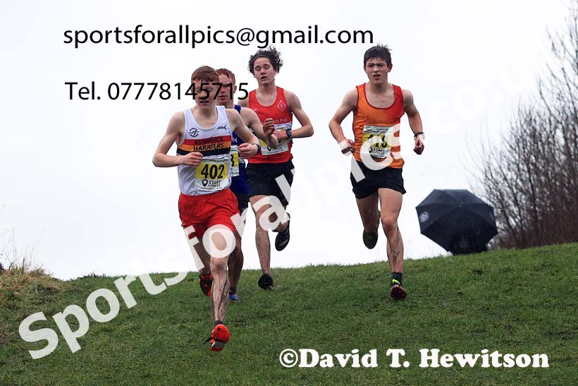 Mens under-17s 2023 North Eastern Cross Country Champs., Temple Park, South Shields. Photo: David T. Hewitson/Sports for All Pics